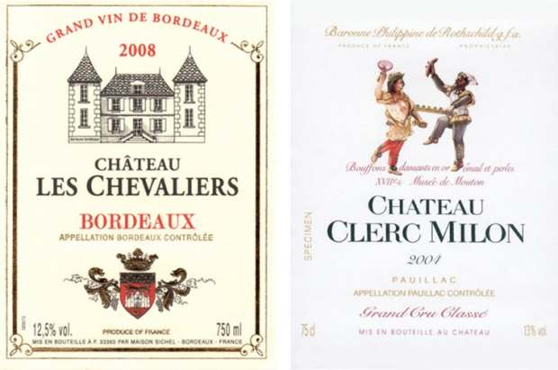 Etiquettes de vin